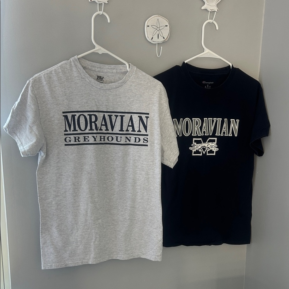 Moravian University Greyhounds T-Shirt - Gray and Black